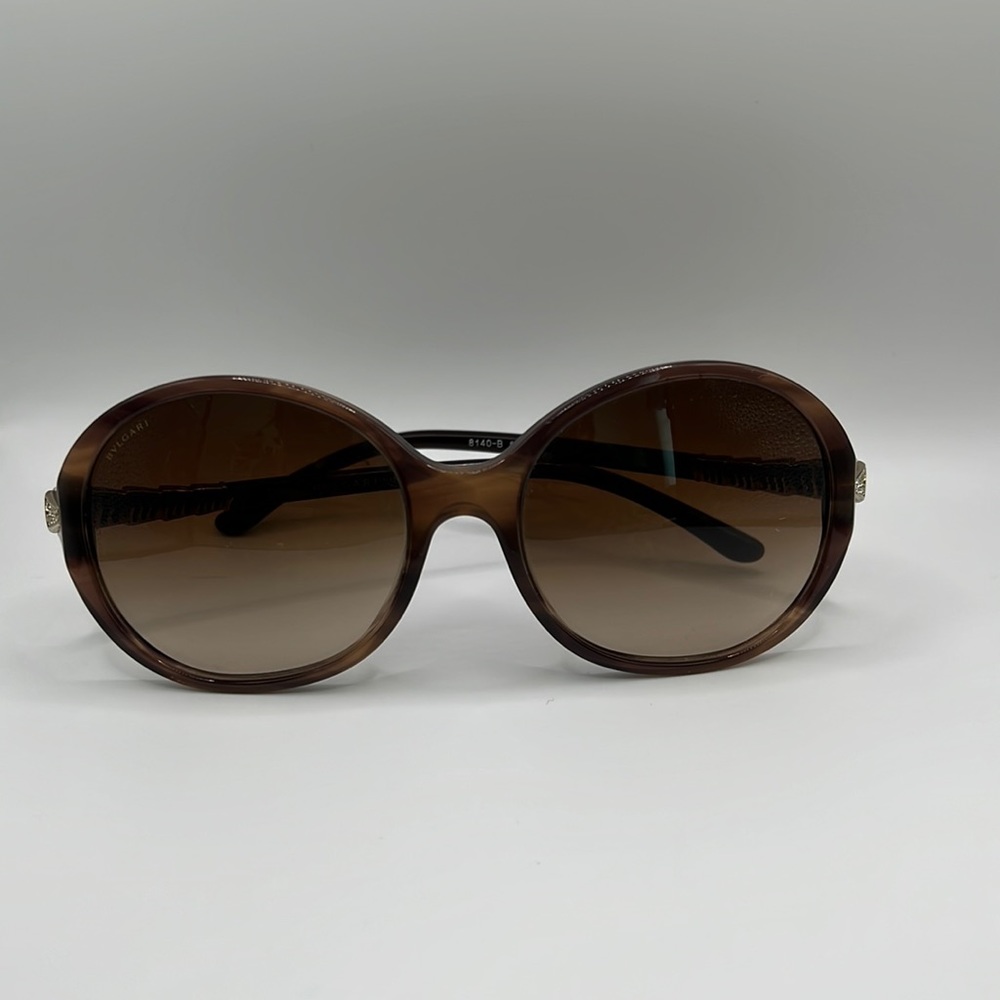 Bvlgari 8140-B Color 5240-13 Striped Brown Sunglasses